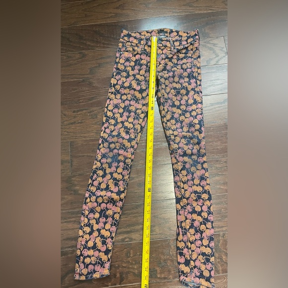 Mother Denim The Looker Cherry Pickin Red Blue Stretch Women’s Jeans Size 24 - Picture 4 of 11